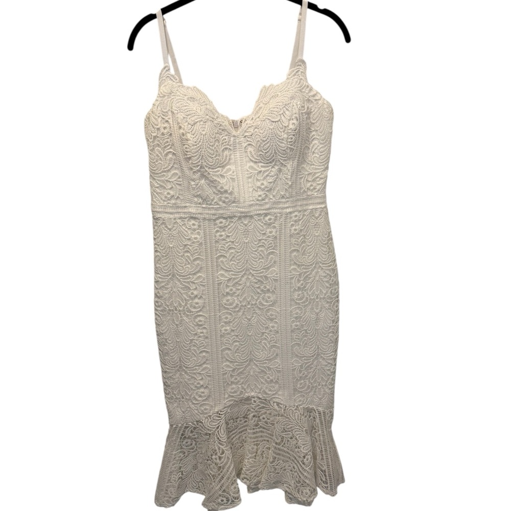 Guess Ivory Dress with Delicate Lace